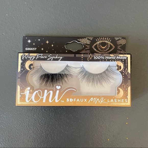 Ioni 3D Faux Mink Lashes Crystals Wispy Flare Spikey 686657 New Costume Cosplay - Picture 9 of 9